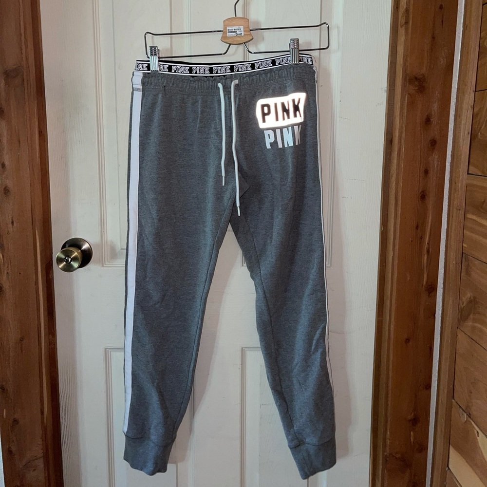 Victoria’s Secret PINK Gray joggers. Size Medium